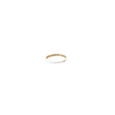 14k Yellow Gold White Enamel Ring
